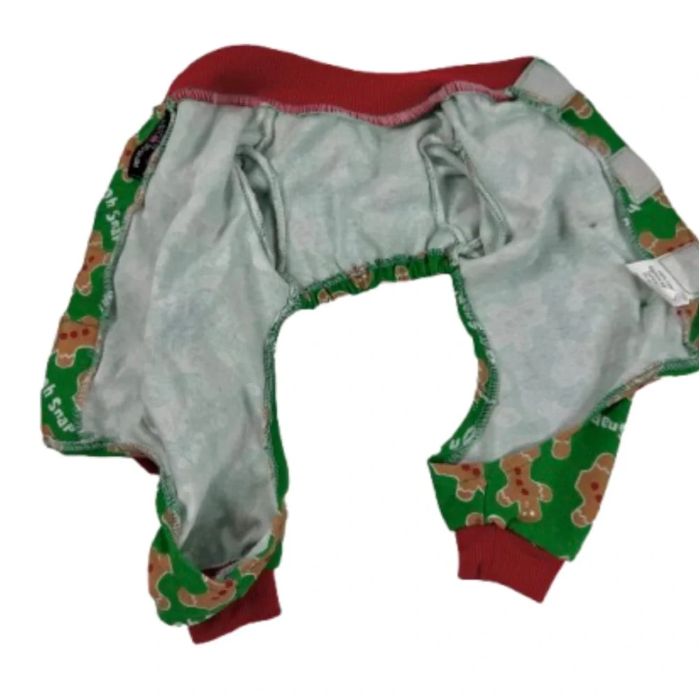 Oh Snap! Green Gingerbread Dog Christmas Outfit